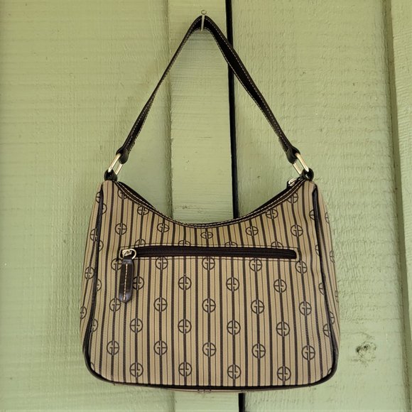 GIANI BERNINI Striped Signature Print Shoulder Bag - Picture 4 of 8